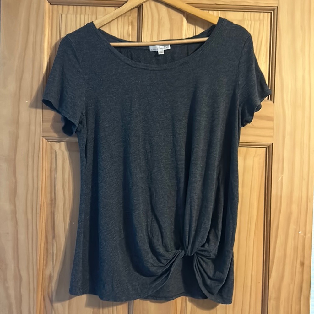 Gray TShirt with Twist Detail